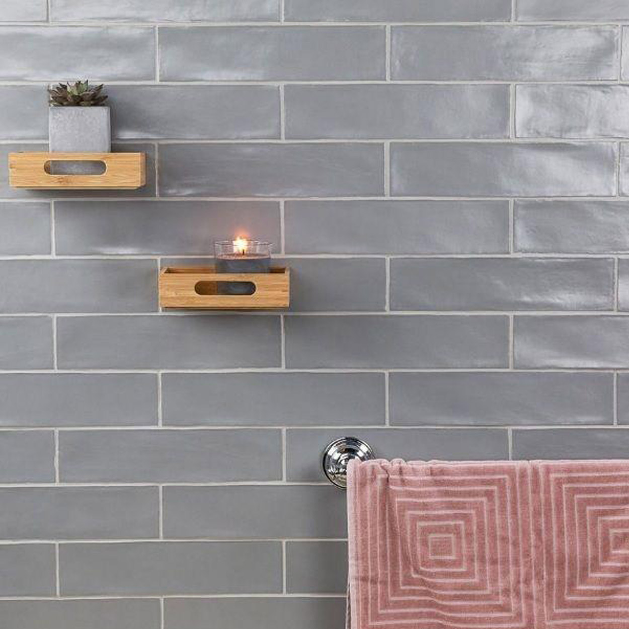 Cifre Ceramica Colonial Wandtegel Grey mat 7.5x30cm